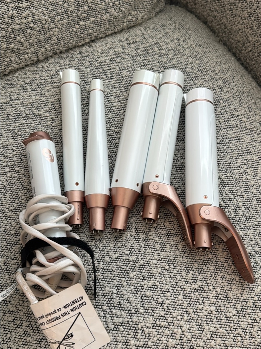 T3 Whirl Trio Curling Wand Set — 5 Attachments — Like New